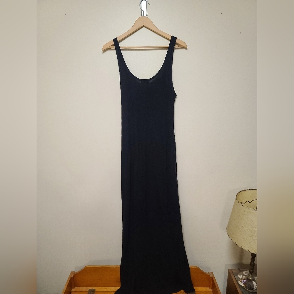 Vintage Newport News tank maxi dress black size large - Picture 2 of 6